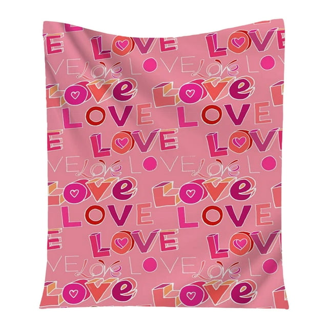 BFSAUHA Blanket Flannel Valentine's Day Decoration Blanket Air