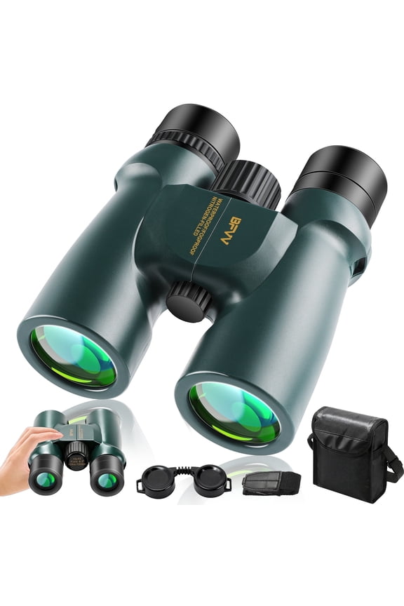 10x42 HD High-Power Binoculars for Adults - BAK4 Prism, FMC Lens, Waterproof Fogproof for Bird Watching, Hunting, Stargazing, Concerts