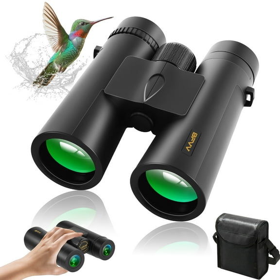 BFVV 12x42 HD BAK4 Prism Binoculars - IP54 Waterproof Fogproof FMC Multi-Coated for Adults Kids Outdoor Learning Bird Watching
