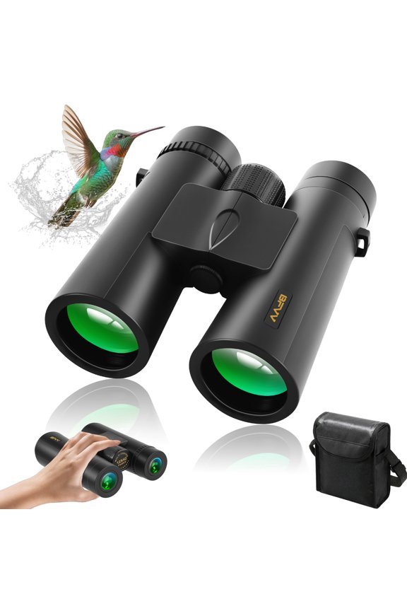 12x42 HD BAK4 Prism Binoculars - IP54 Waterproof Fogproof FMC Multi-Coated for Adults Kids Outdoor Learning Bird Watching