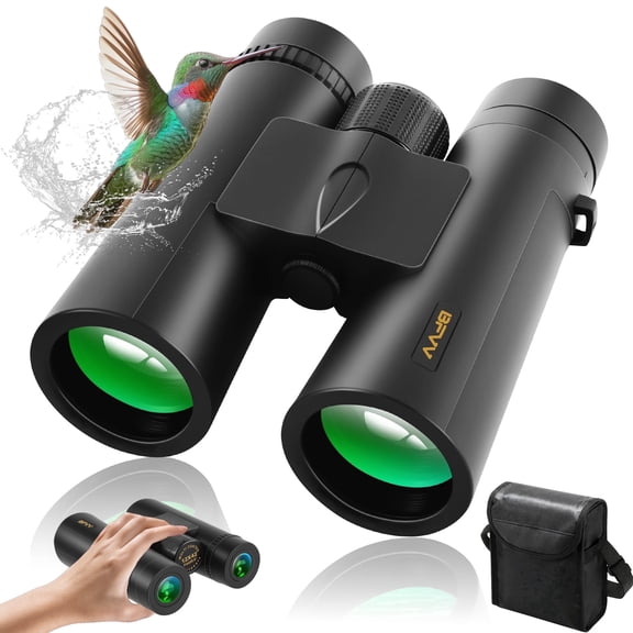BFVV 12X42 HD Binoculars for Adults, High Powered Waterproof Fogproof Binocular with BAK4 Prism & FMC Lens for Bird Watching Hunting Hiking