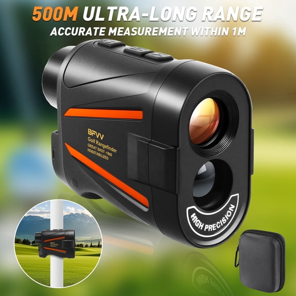 BFVV Golf Laser Rangefinder 6X Magnification, 1200 Yard Range, Slope & Pin Lock, Rechargeable, Magnetic Mount, IP54 Waterproof