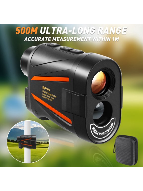 Golf Laser Rangefinder 6X Magnification, 1200 Yard Range, Slope & Pin Lock, Rechargeable, Magnetic Mount, IP54 Waterproof