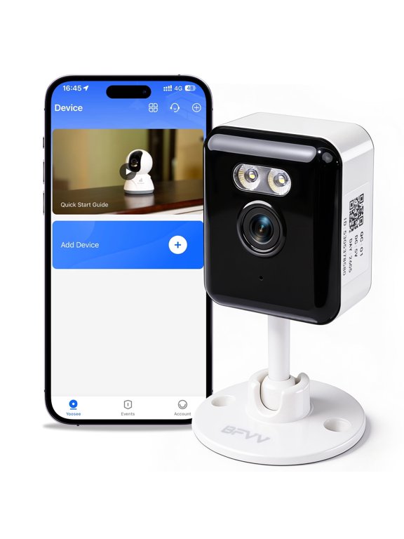 Smart Indoor Camera 1080p - HD Wi-Fi Security Cam with Night Vision, Two-Way Audio, Human Detection, 2MP, Dual Band 2.4G/5G, 256G TF Support