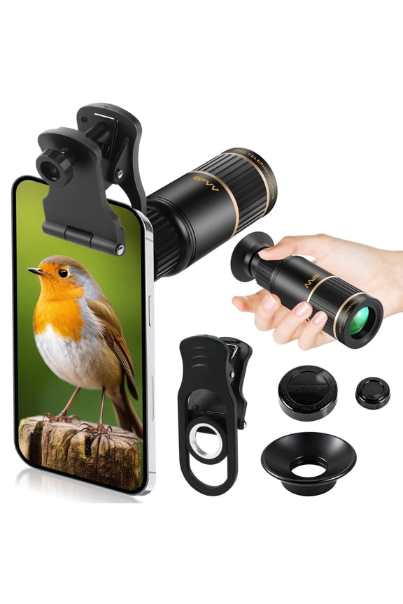 TopVision 22X Smartphone Telescope Lens - Telephoto Lens for IPhone and Android Phones, Clip-on Zoom Lens, Ldeal for Mobile Photography for Adults and Children, Portable Monocular