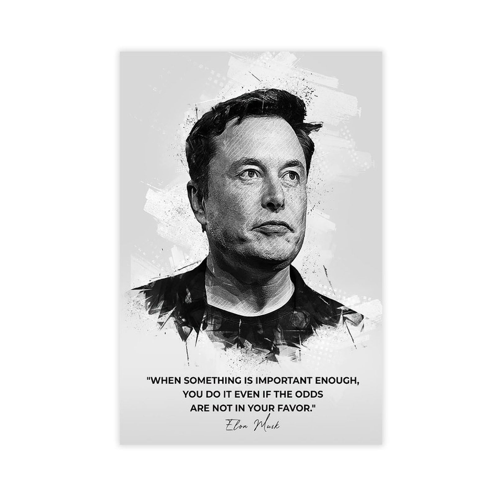 BFXLMKI Elon Musk Posters AIF4 for Walls Quote Motivational Poster Cavs