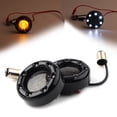 thumbnail image 1 of BFY 1 Pair Motorcycle LED Black Fire Ring Turn Signals Lights for Harley FXDF FXDB FXDC FLFB Sportster Touring Dyna etc., 1 of 11
