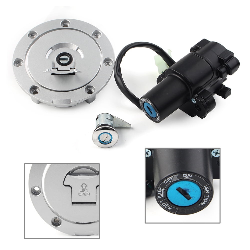 Topteng Ignition Switch & Gas Cap Lock Key Set For Honda CB500 / CBR500R 2013-2015 - Chrome, Aftermarket