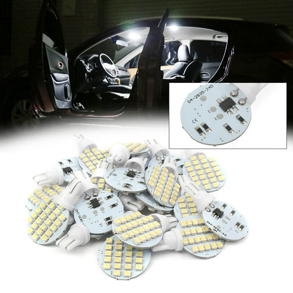 BFY 20pcs/Set Car Universal 12v T10/921/194 Super White RV Trailer Landscaping 24SMD Interior LED Light Bulb Lighting Bulbs
