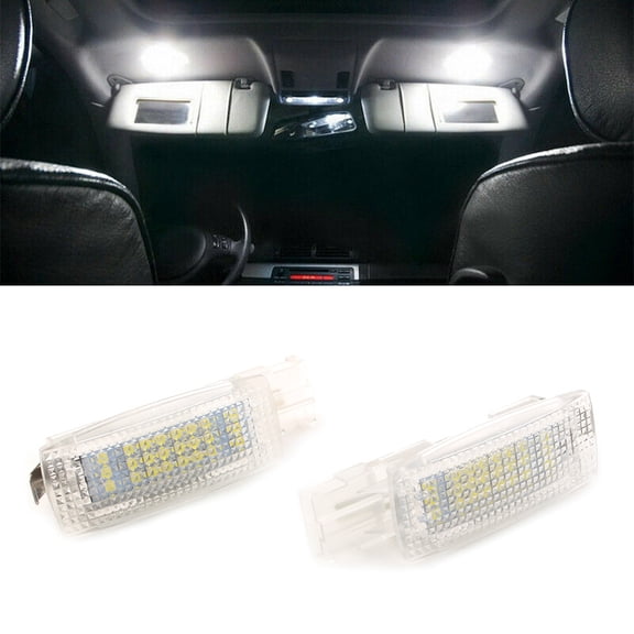 BFY 2Pcs Car Interior Visor Vanity Mirror Lamp LED Light For VW Golf MK4 MK5 MK6 GTi Jetta Passat Beetle Polo Phaeton Tiguan Touran