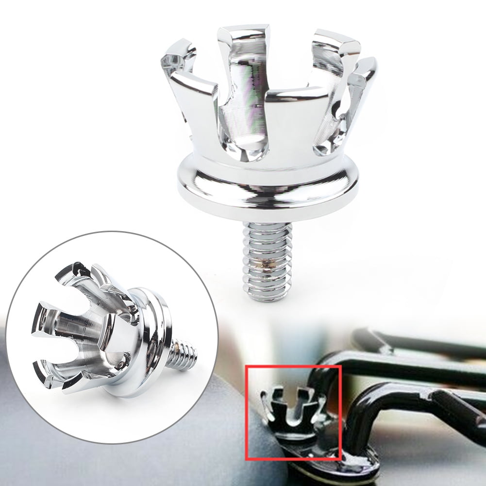BFY Aluminum Motorcycle Imperial Crown Style Rear Seat Bolt Tab Screw Mount Universal for Harley Davidson All Models 96-up