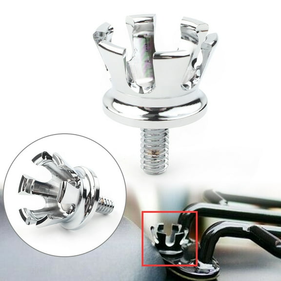 BFY Aluminum Motorcycle Imperial Crown Style Rear Seat Bolt Tab Screw Mount Universal for Harley Davidson All Models 96-up