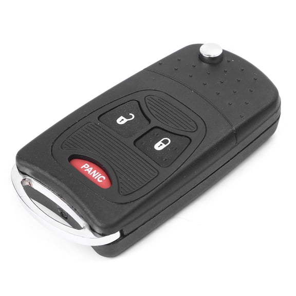BFY Car Black Uncut Flip Key Shell For Chrysler For Dodge Caliber Nitro Ram1500 Ram2500 Ram3500 Caravan Grand Caravan
