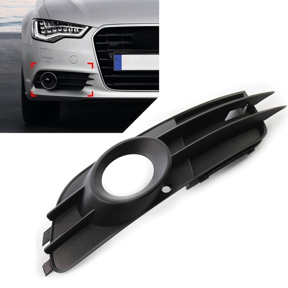 BFY Front Bumper Fog Light Grill Grille Right Side Fit for Audi A6 C7 2012-15 Black