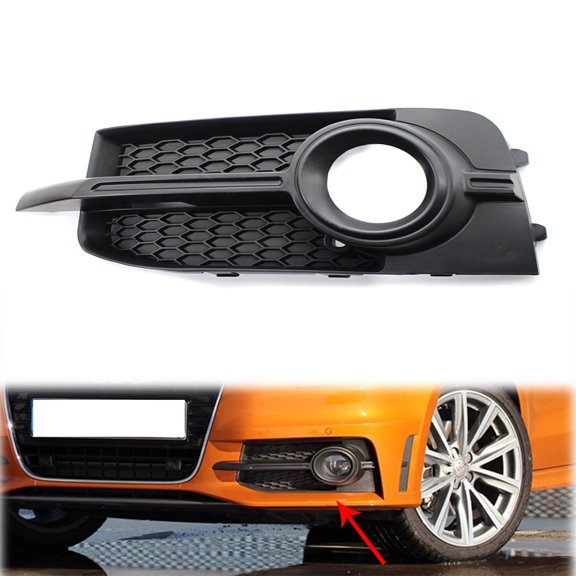 BFY Honeycomb Front Bumper Fog Light Grille for AUDI A1 8X 2011-14 S-Line Black Left