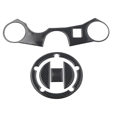 BFY Motor Gas Oil Fuel Tank Cap Decal Pad Sticker Protection for Suzuki GSXR600 GSXR750 GSXR1000 GSXR1300 Hayabusa, Carbon Fiber Black