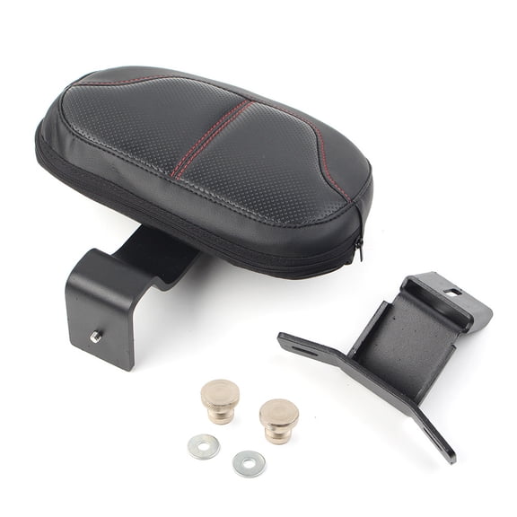BFY Motorcycle Front Driver Backrest Rider Backrest with Pad for Harley Davidson Touring Two-up seats Models(red Line pattern)