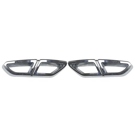 BFY Pair Chrome Exterior Exhaust Muffler Tail Pipe Trim, Rear Bumper Cylinder Exhaust Pipe Cover Decoration for VW Passat Variant B8 2016 2017 2018 2019