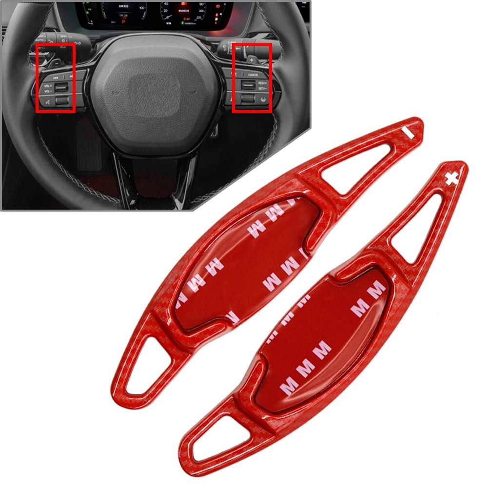 NS 2PCS For Hyundai LA FESTA 2019 Steering Wheel Shift Paddle Shifter Extension Red - Foto 10