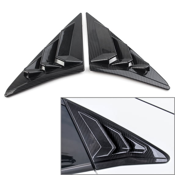 BFY for Honda Civic Hatchback 2016-2021 2x Rear Side Vent Window Louver Carbon Cover