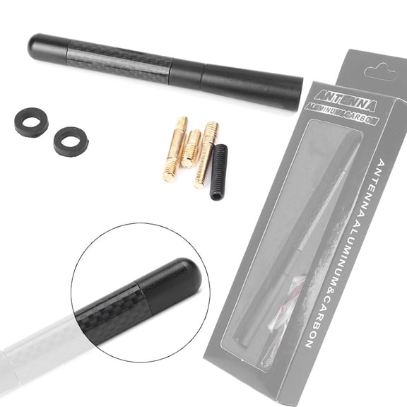 BFY for Mazda 2 3 6 4.7" Short Antenna Radio AM/FM Antena Roof Carbon Fiber Black