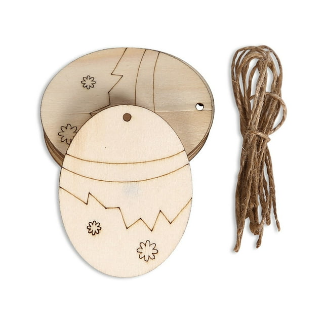 BFYSFBAIG 10Pcs Wooden Easter Pendant Home Party Decoration Diy Bunny