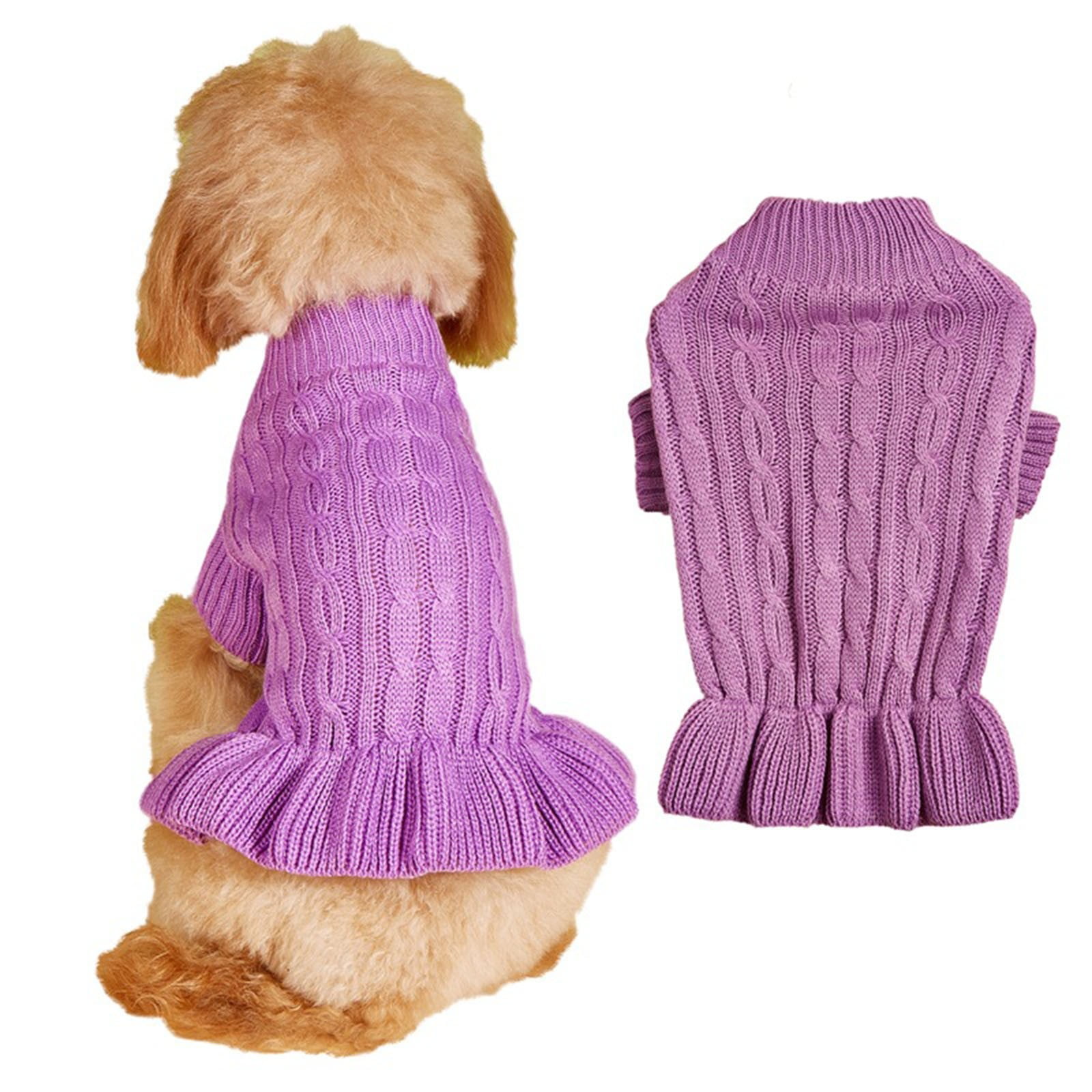 BFYSFBAIG Car Pet Accessories Turtleneck Warm Rope Pet Sweater Stretch