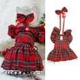 BFYSFBAIG Pet Apparel Christmas Pet Dog Dress Cat Dress Christmas Plaid