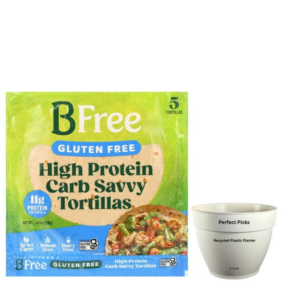 BFree Foods, Gluten Free Keto High Protein Carb Friendly Tortilla Wraps, 7.4oz, 5 Count