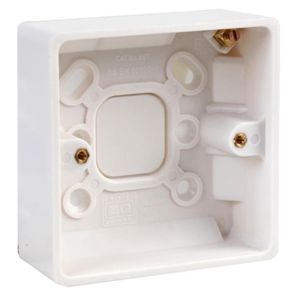 BG - 1-Gang Surface Box, 32mm (D) White