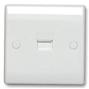 BG - 1 Gang Telephone Master Socket Outlet, White