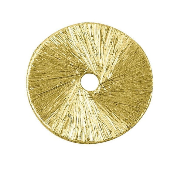 BG-218-12MM 18K Gold Overlay Round Shape Chip Bead
