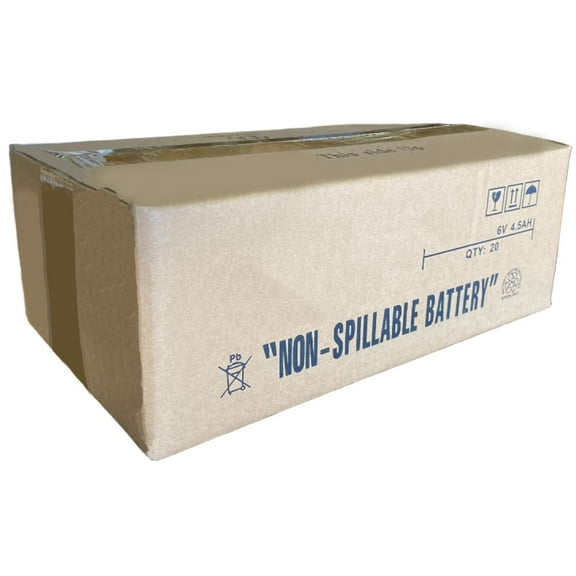 BG-645F1 - Full Case Quantity of 20. 6 Volt 4.5 Ah Sealed Lead Rechargeable Batteries