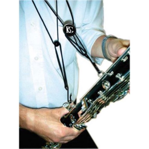 BG Bass Clarinet Leather Strap, 2 Metal Hooks, C50B