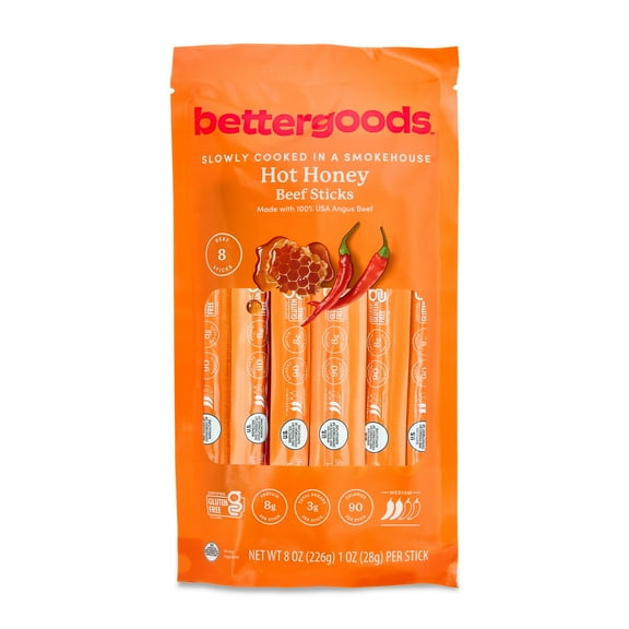 bettergoods Hot Honey Beef Sticks, 8 oz