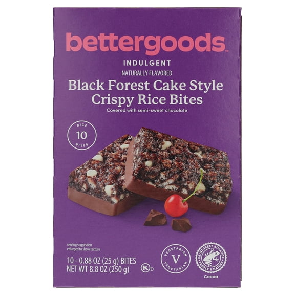 bettergoods Black Forest Cake Style Crispy Rice Bites, 8.8 oz, 10 Count