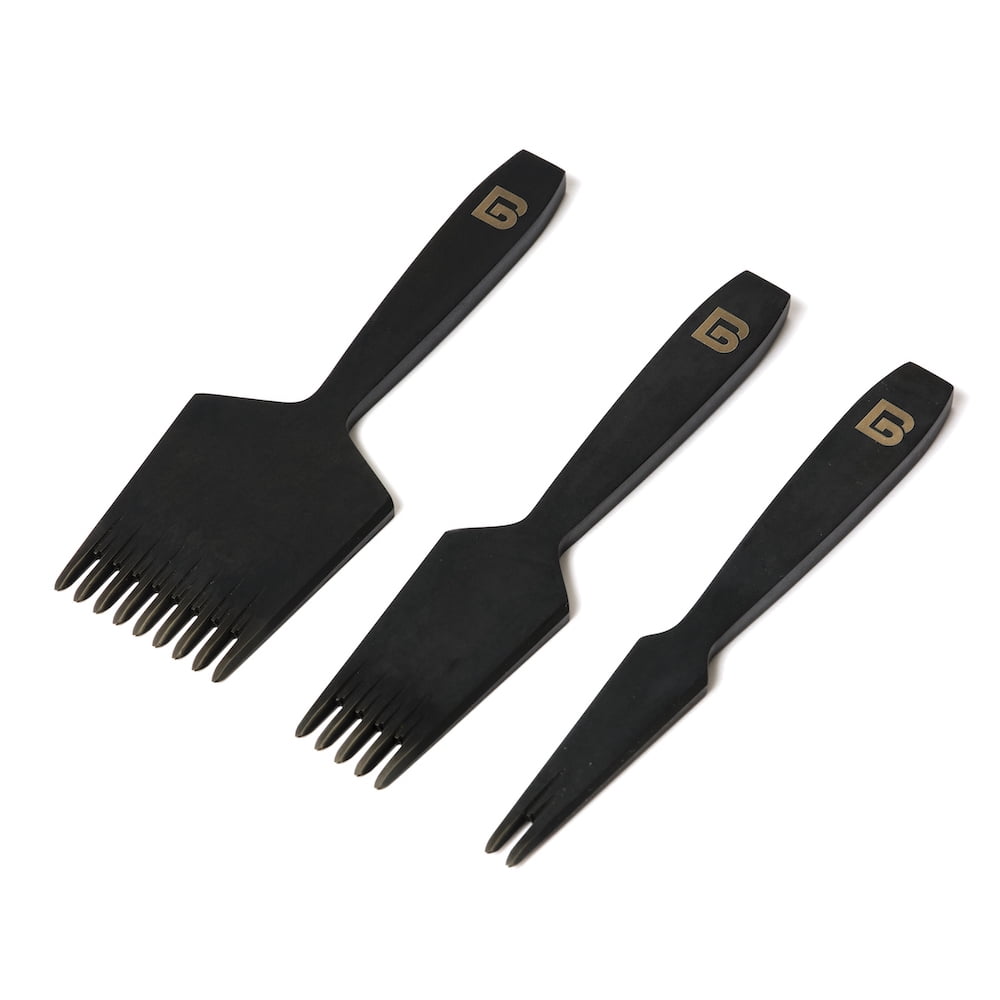 BG & Corter Pricking Irons, Olive/Diamond Style