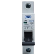 BG ELECTRICAL - 10A Single Pole MCB, C Curve, 6kA