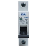 BG ELECTRICAL - 20A Single Pole MCB, B Curve, 6kA