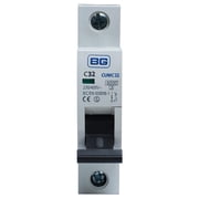 BG ELECTRICAL - 32A Single Pole MCB, C Curve, 6kA
