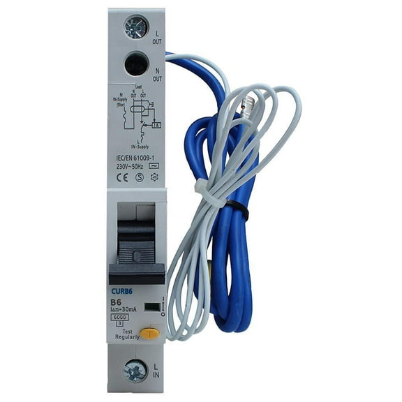 BG ELECTRICAL - 6A Single Pole RCBO, B Curve, Type AC
