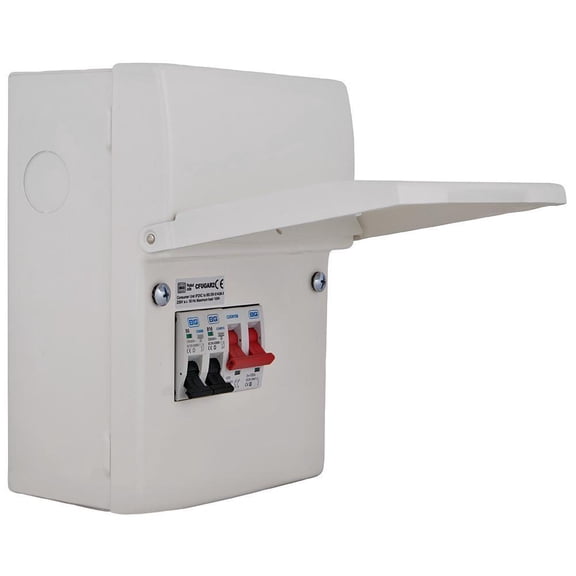 BG ELECTRICAL - Garage Kit Consumer Unit, 100A Switch, 6A & 16A MCBs, IP20