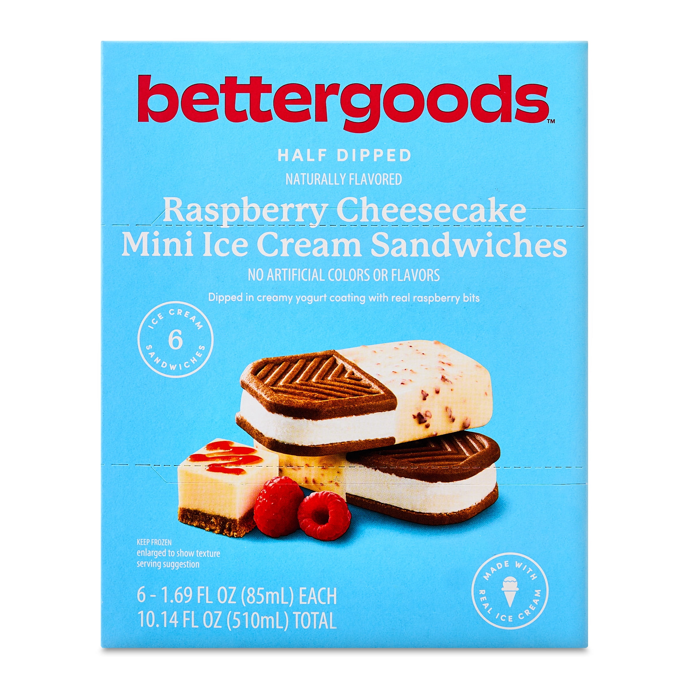 bettergoods Raspberry Cheesecake Mini Ice Cream Sandwiches