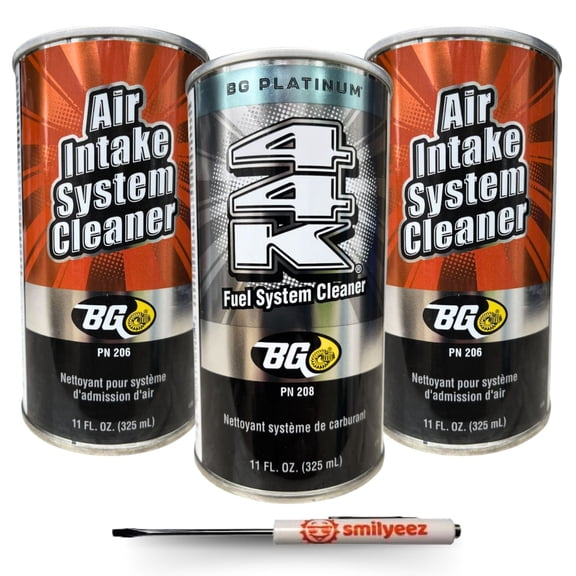 BG Fuel Induction Service Kit PN 2902 Intake and Fuel System Cleaner PN 206 & PN 208 44k With Smilyeez Pocket Screwdriver