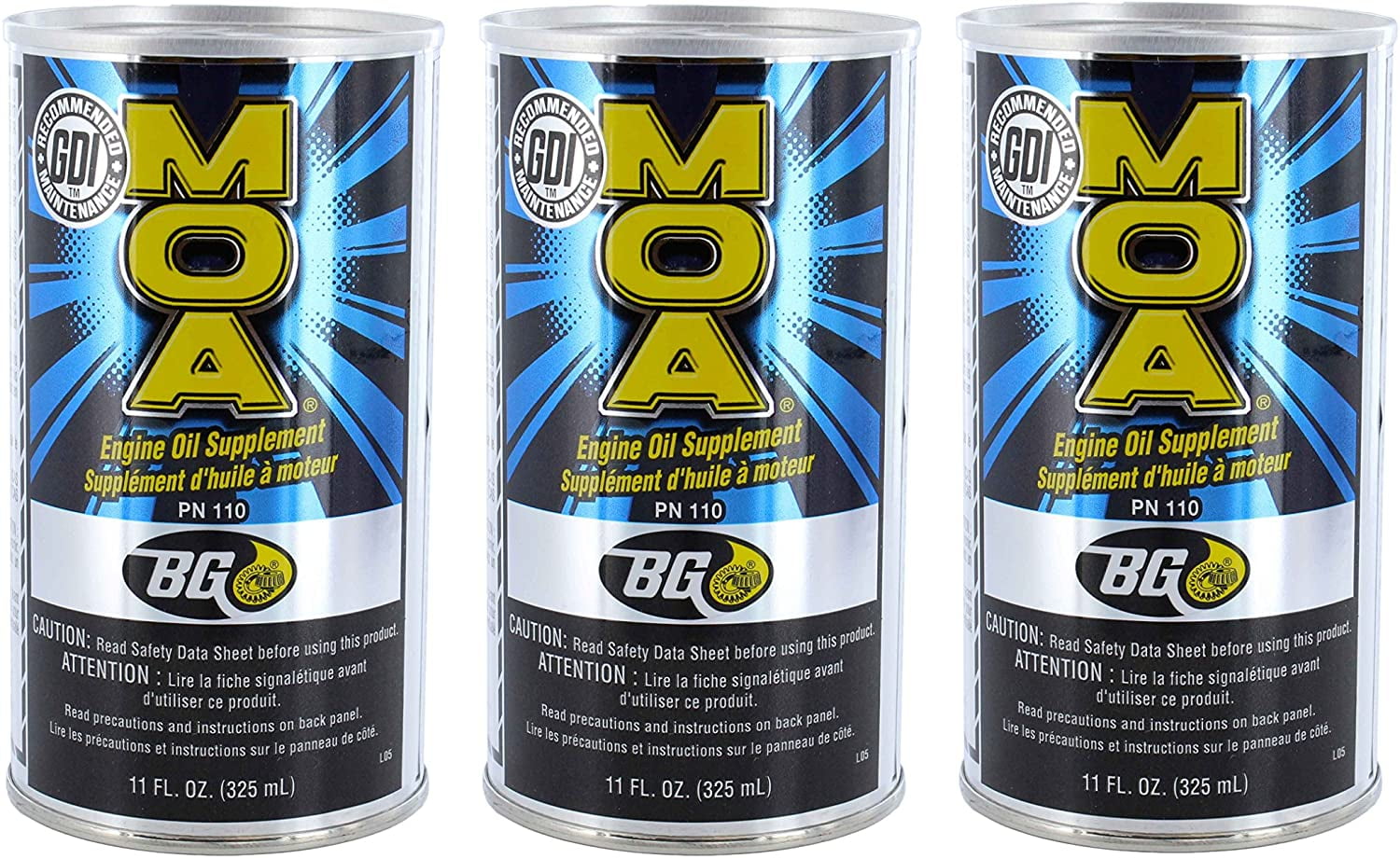 BG MOA Motor Oil Additive 11oz 3 Pack