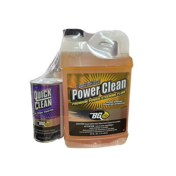 BG Power Clean Steering Flush Kit Clear Synthetic Blend Fluid PN K6700