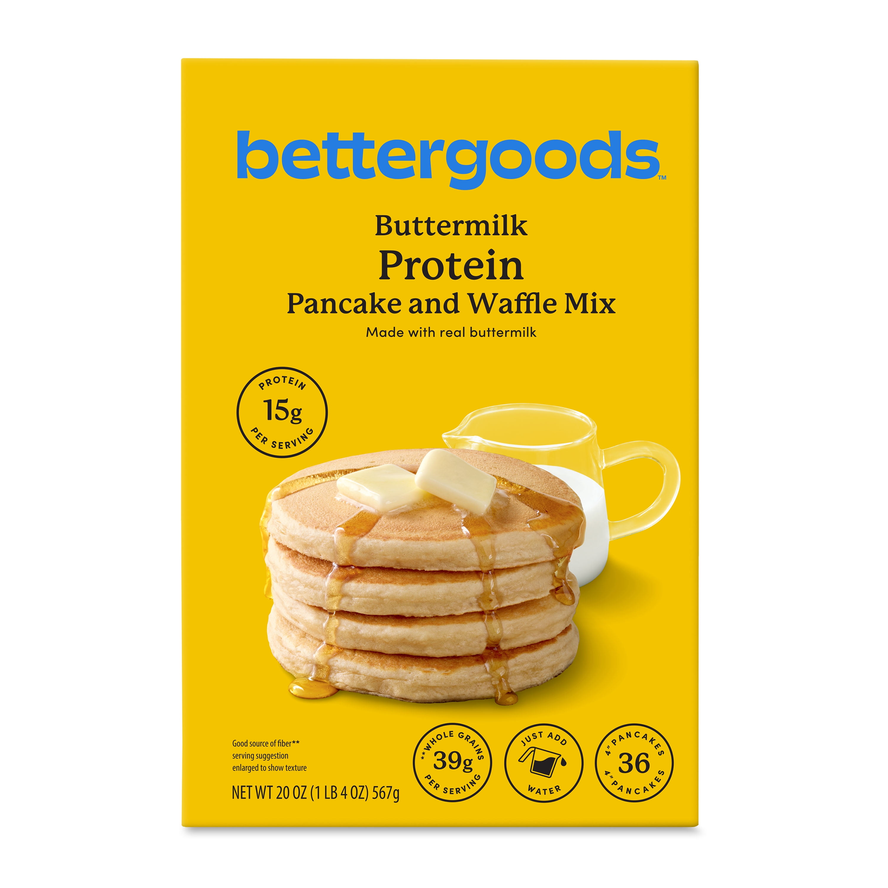 bettergoods Buttermilk Protein Pancake and Waffle Mix, 20 oz