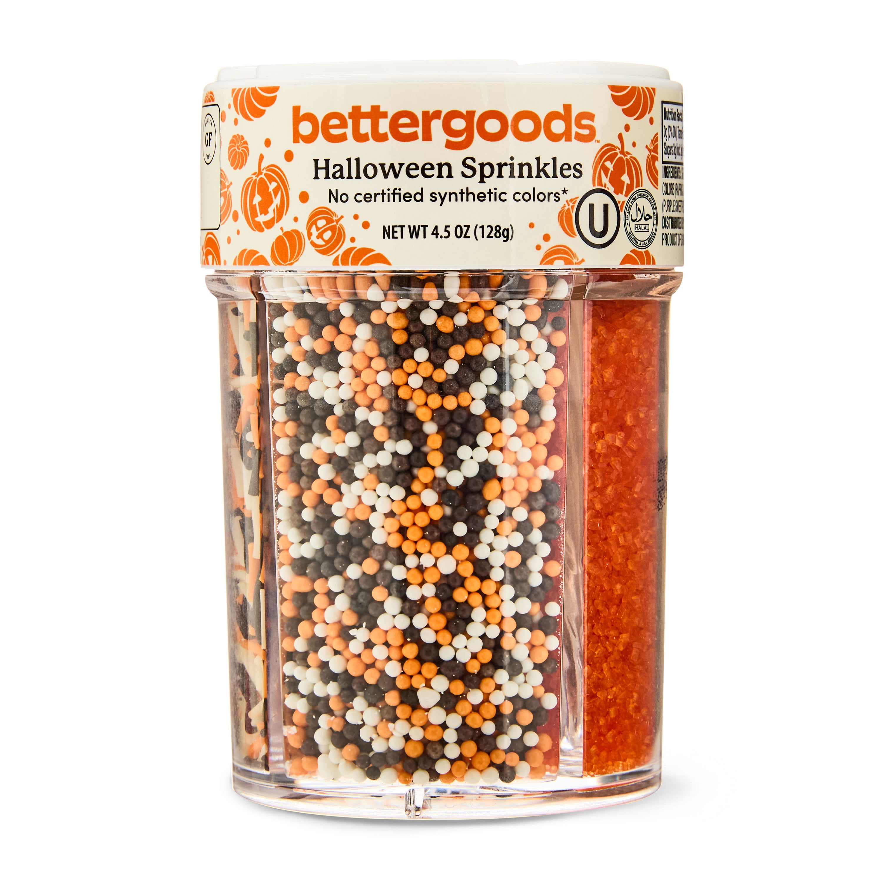 bettergoods Sprinkles 4-Cell Halloween Multicolor Sprinkle Mix, 4.5 oz
