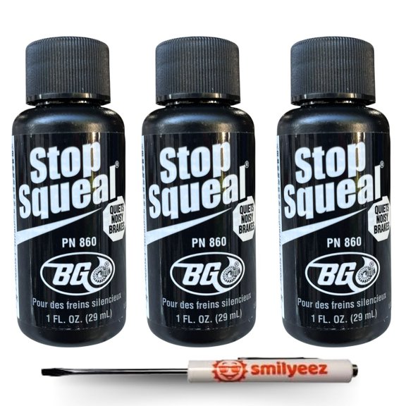 BG Stop Squeal - PN 860, 1 Oz Bottle with a Smilyeez Pocket Screwdriver