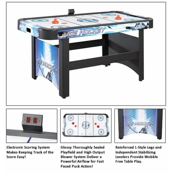 Carmelli Face-Off 5-Foot Air Hockey Game Table w/ Electronic Scoring